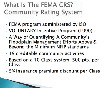 What is the FEMA CRS Community Rating System?