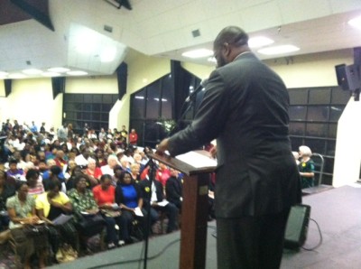 Rev. Kevin Jones, Youth Minister at Tabernacle Missionary Baptist Church in West Palm Beach, speaks about owning our own power by participating in the congregational drive.