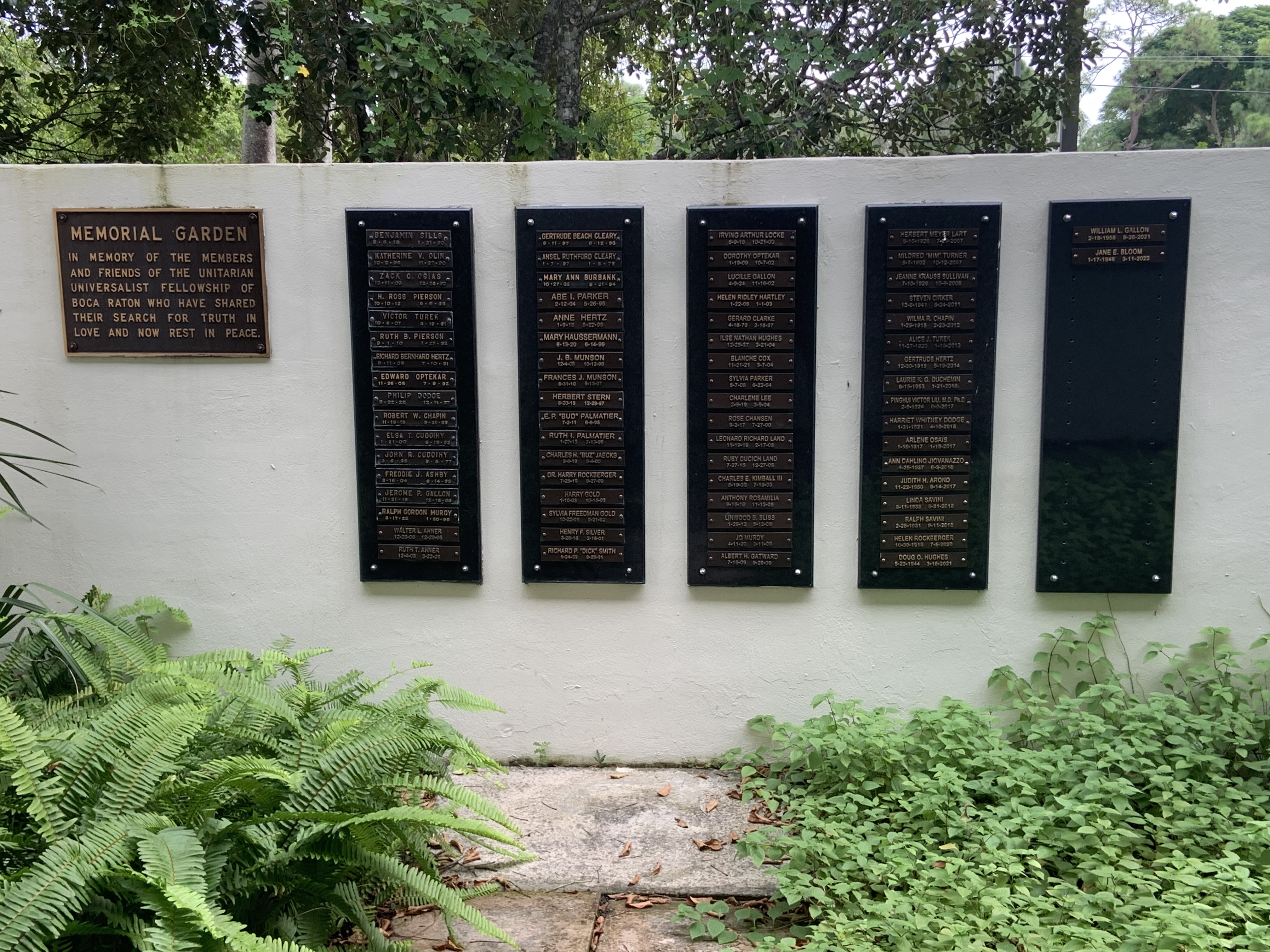 Memorial Garden Plaques