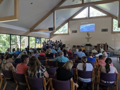 Worship Service in the Gertrude Beach Cleary Sanctuary
