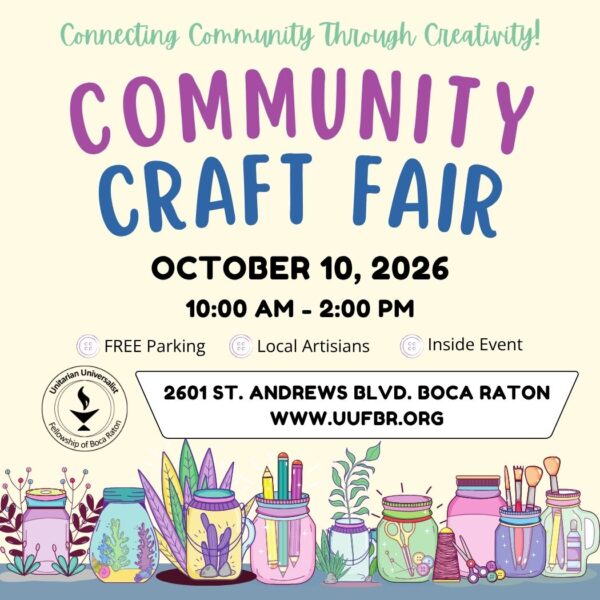 Instagram squard graphic ad for UUFBR Craft Fair